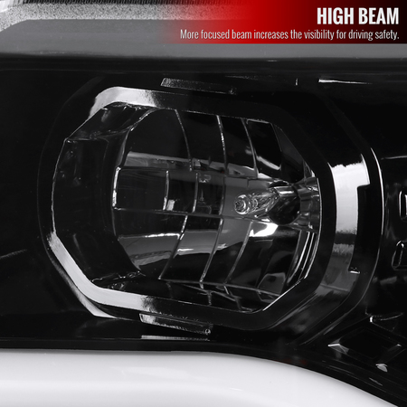 Spec-D Tuning Chevy Colorado Led Projector Headlight Full Glossy Black 15-20 2LHP-COL15BK-TM